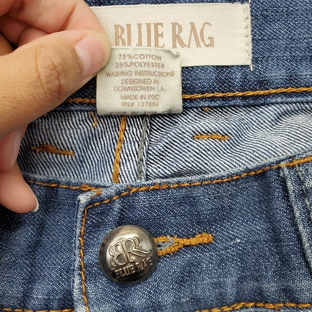 Blue Rag Bootcut Jeans Mens 38 Blue Denim Streetwear Medium Wash 5-Pocket Design
